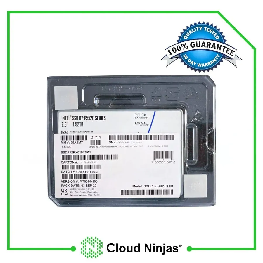 SSD-накопитель INTEL SSDPF2KX019T1M 1.92TB SFF 2.5" Intel D7-P5520 PCIe 4.0 x4 N