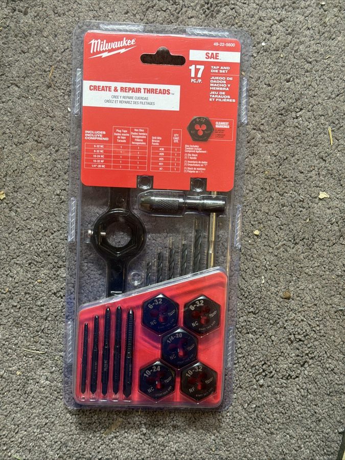 Режущий инструмент Milwaukee 49-22-5600 Heavy Duty SAE Tap and Die Set