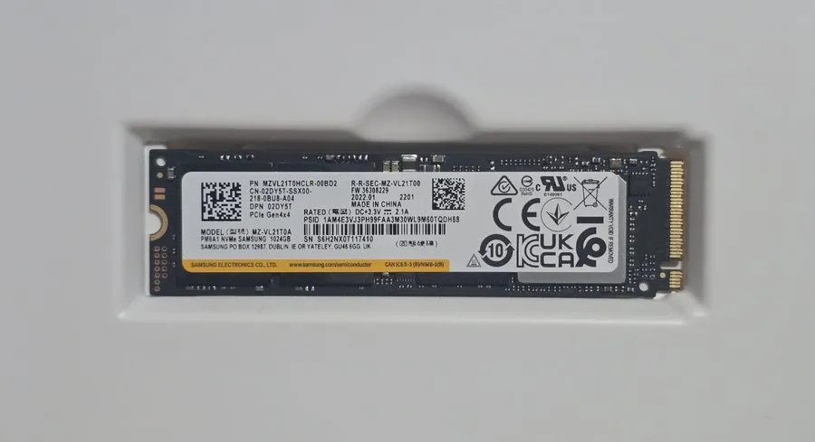 SSD-накопитель Samsung PM9A1 1TB NVMe M.2 PCIe Gen4x4 SSD MZ-VL21T0A High Speed 