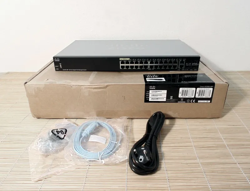 Коммутатор Cisco SG350-28P-K9 28-Port Gigabit PoE Managed Switch