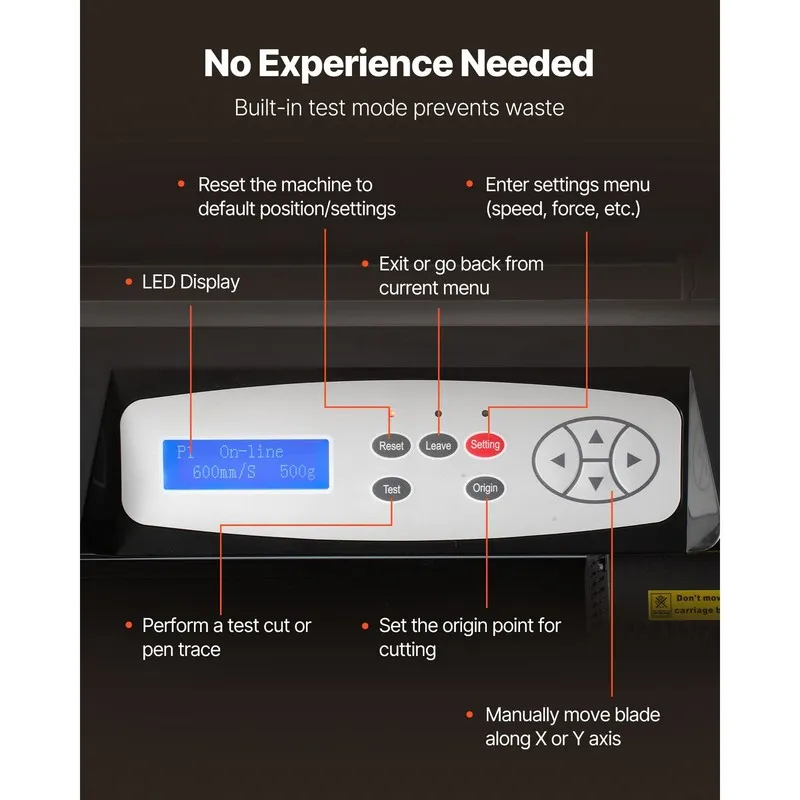 Режущий плоттер VEVOR 53-Inch Automatic Contour Vinyl Cutter Plotter Cutting Mac — фото лота 1