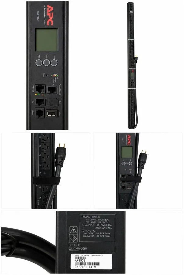 Блок розеток PDU APC AP8932 Switched Rack PDU 2G 0U 30A 100V 24 NEMA 5-20R outle