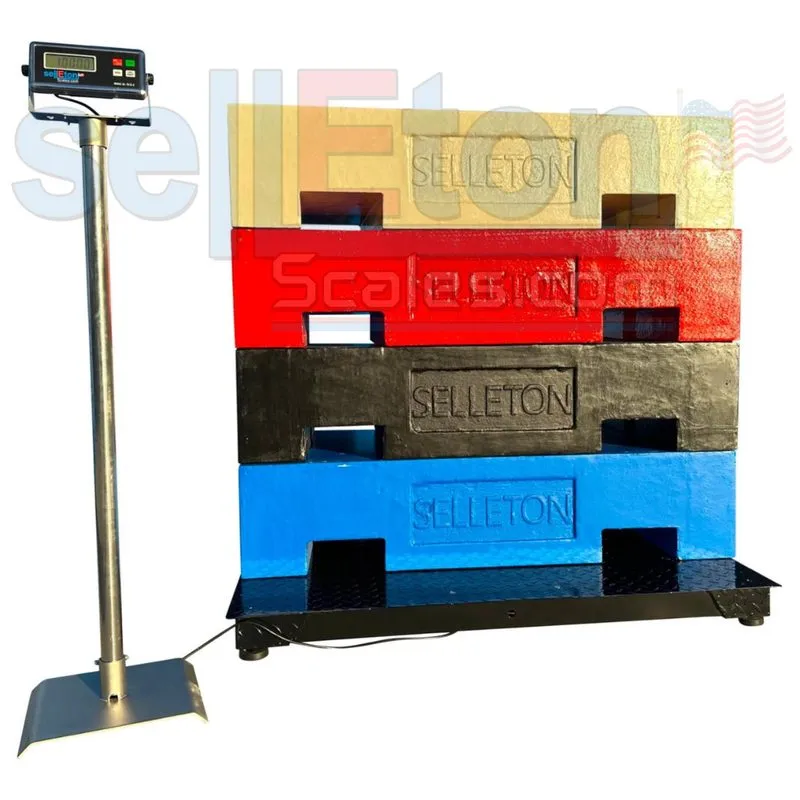 Весы SL-700-4x4 (48" x 48") Industrial Floor Scale Warehouse Pallet 2500 lbs x .