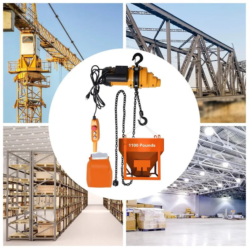 Таль 1100lbs 0.5Ton Electric Chain Hoist Winch W/13ft 20Mn2 Chain 110V Remote Co