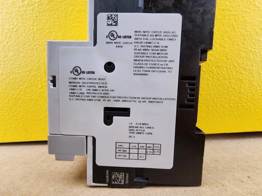 Автоматический выключатель Allen Bradley 140MT-C3E-B16 Motor Protection Circuit  — фото лота 3
