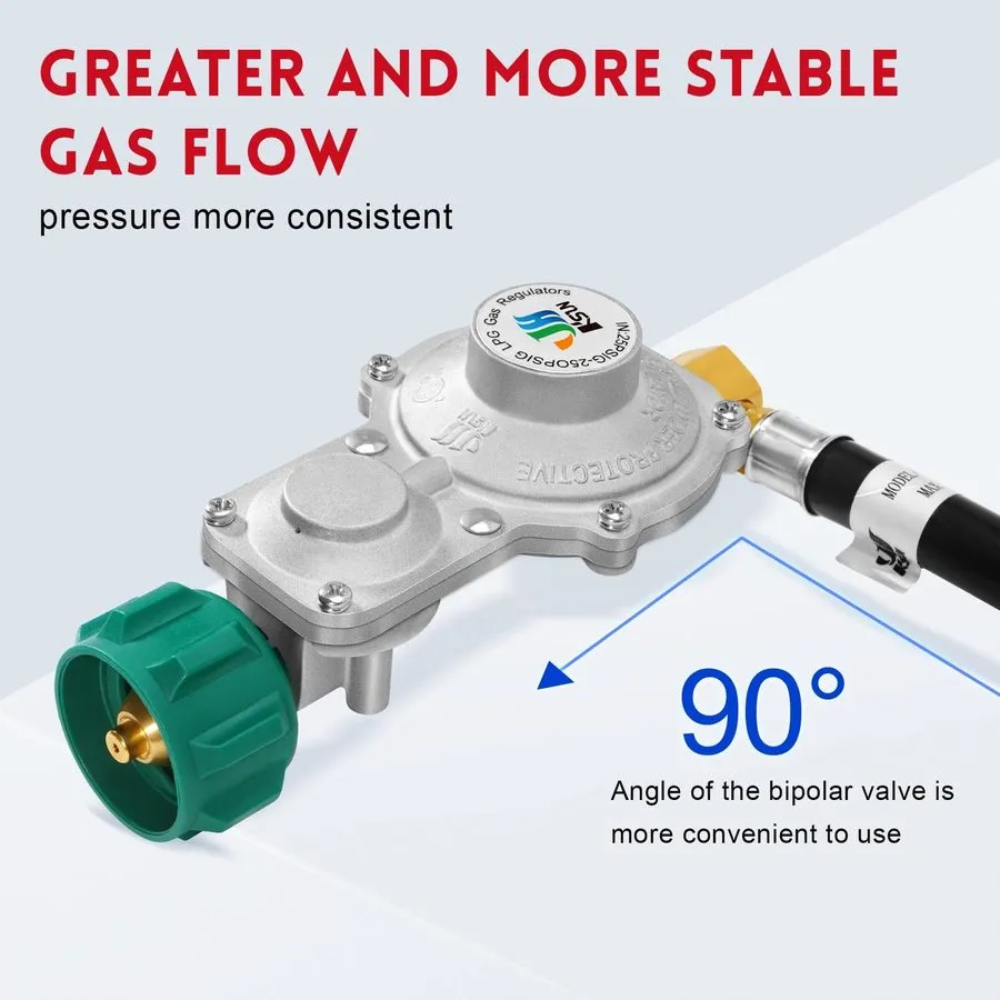 Трубопроводная арматура 2Stage Automatic LP Gas Regulator with 18" Pigtail Hoses — фото лота 1