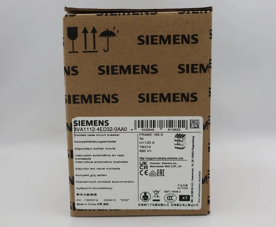 Автоматический выключатель Siemens circuit breaker 3VA1112-4ED32-0AA0 3P 125A