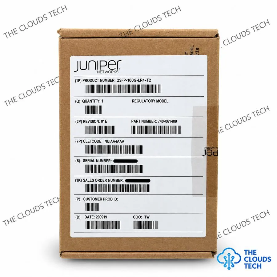 Трансивер Juniper QSFP-100G-LR4-T2 100GBASE-LR4 QSFP28 LR4 1310nm LC 10km SMF — фото лота 1