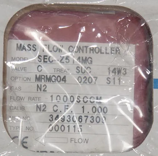 Контроллер Horiba STEC SEC-Z514MG Digital Mass Flow Controller MFC 1000 SCCM N2 — фото лота 1