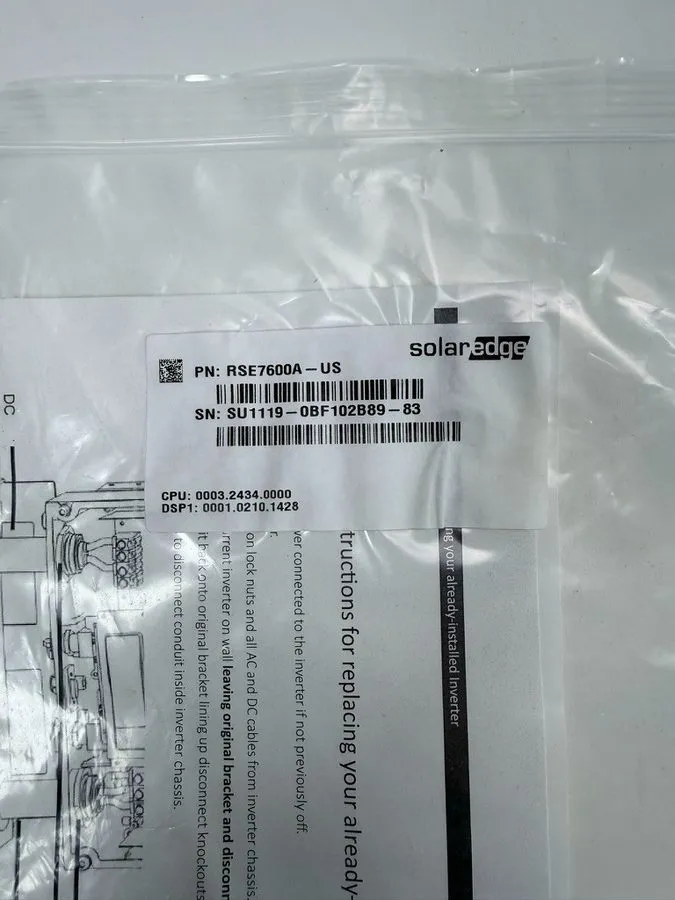 Инвертор SolarEdge SE7600A-US 7600W Inverter Factory Sealed Display RSE7600A-US — фото лота 1