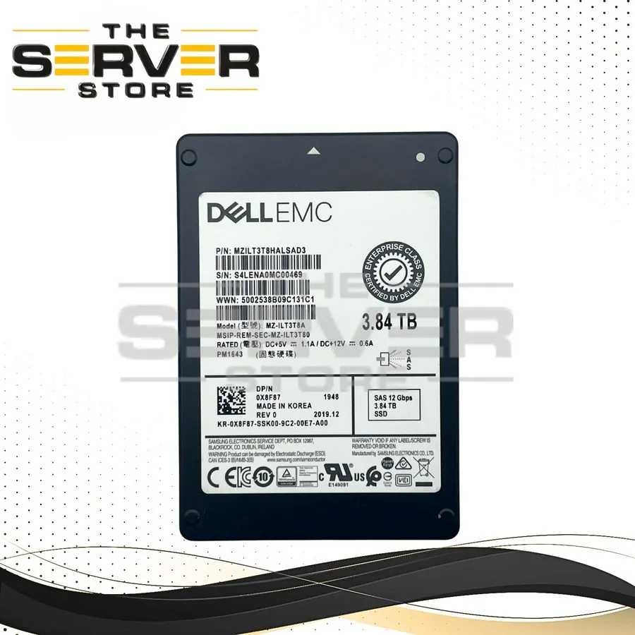 SSD-накопитель MZ-ILT3T8A SAMSUNG PM1643 3.84TB SAS 12G INTENSIVE 2.5'' SSD EMC 
