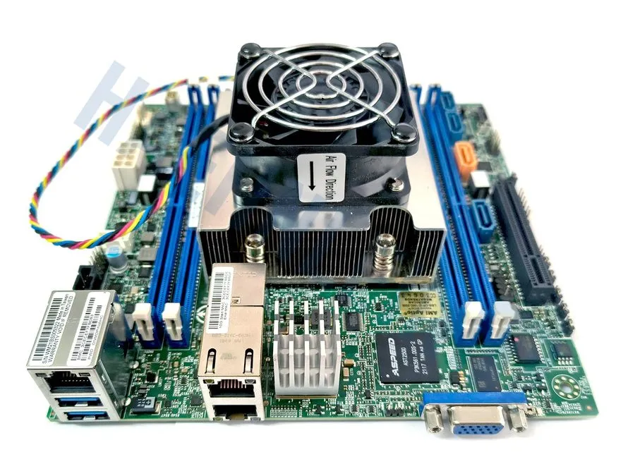 Сервер Supermicro X11SDV-8C+-TLN2F Xeon D-2141I PCIe x8 10Gbe NVME IPMI ITX DDR4 — фото лота 2