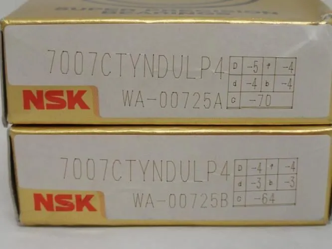 Подшипник NSK 7007CTYNDULP4 Super Precision Angular Contact Bearing Pair