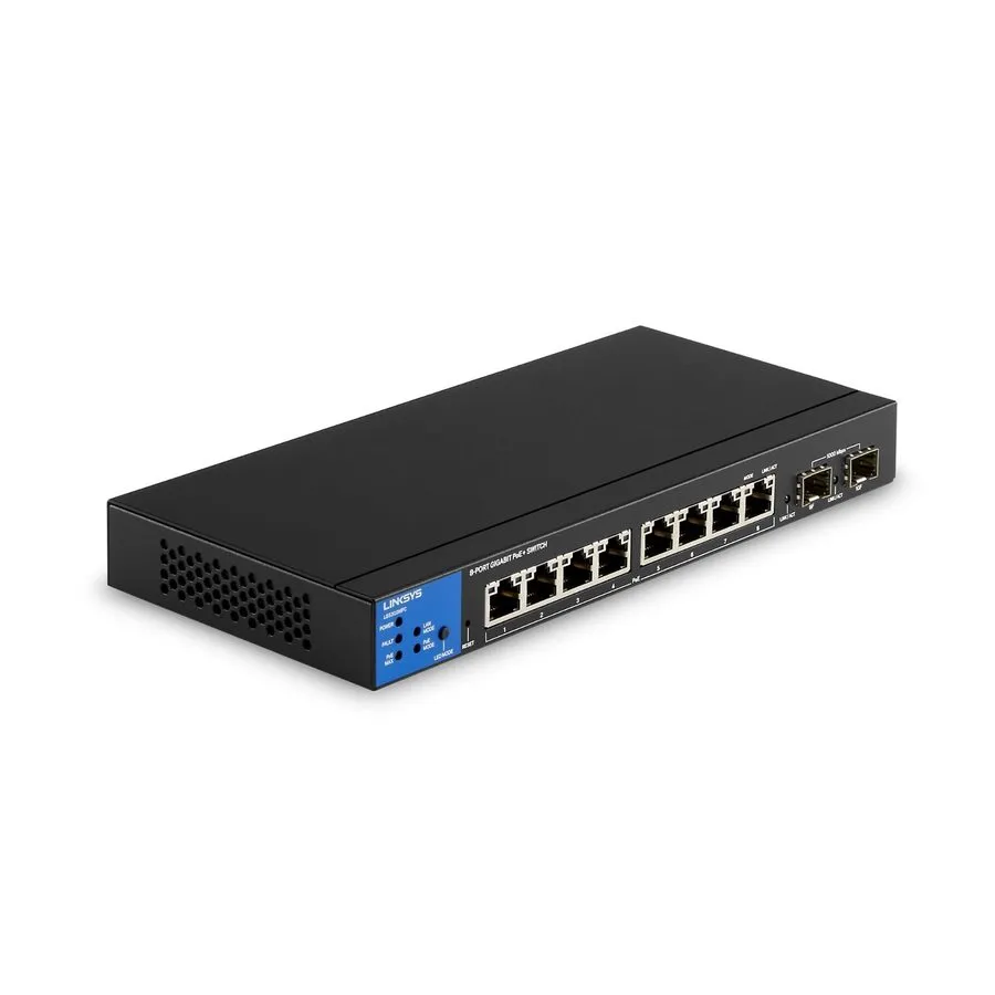 Коммутатор Linksys LGS310MPC 8-Port Managed Gigabit PoE+ Switch 2x 1G SFP 110W T