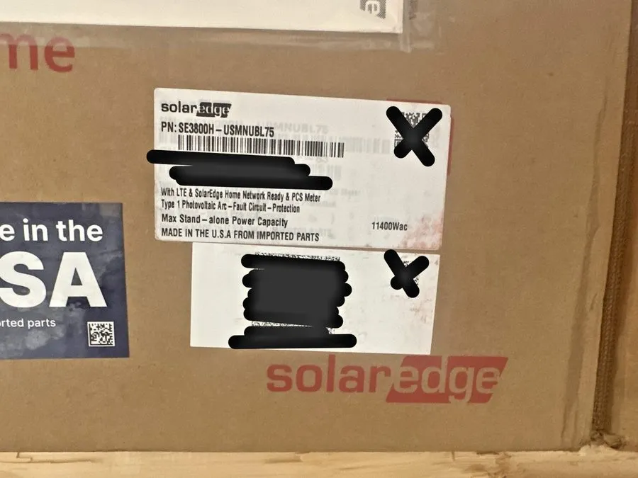Инвертор SolarEdge Home Hub 3.8kW Inverter USE3800H-USMNBE75 Hybrid Cell/WiFi — фото лота 1