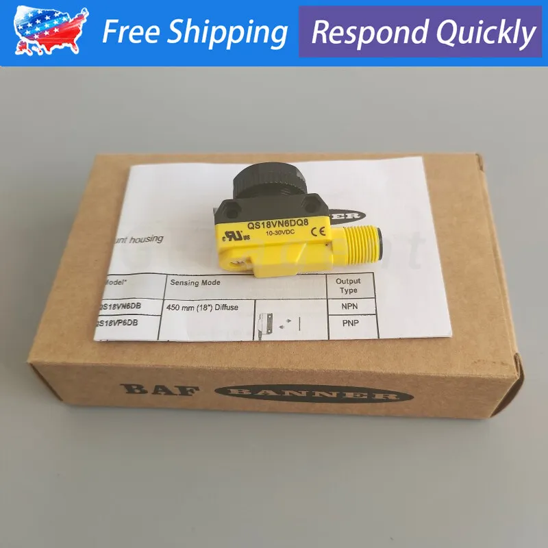 Фотоэлектрический датчик Banner QS18VN6DQ8 Photoelectric Sensor 10-30VDC 66459