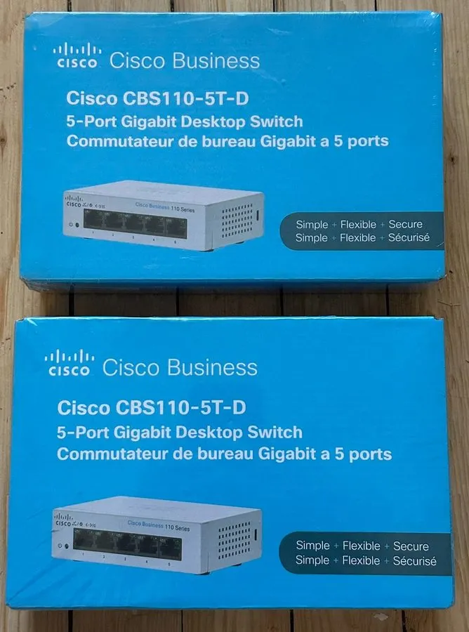 Коммутатор Cisco Business CBS110-5T-D 5 Port Gigabit Desktop Switch