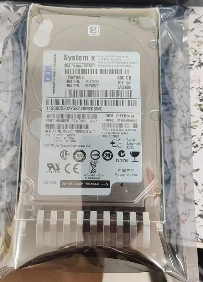 Сервер IBM 600GB 90Y8872 90Y8876 90Y8873 System x 10K 2.5" SFF SAS 6Gb HDD HARD