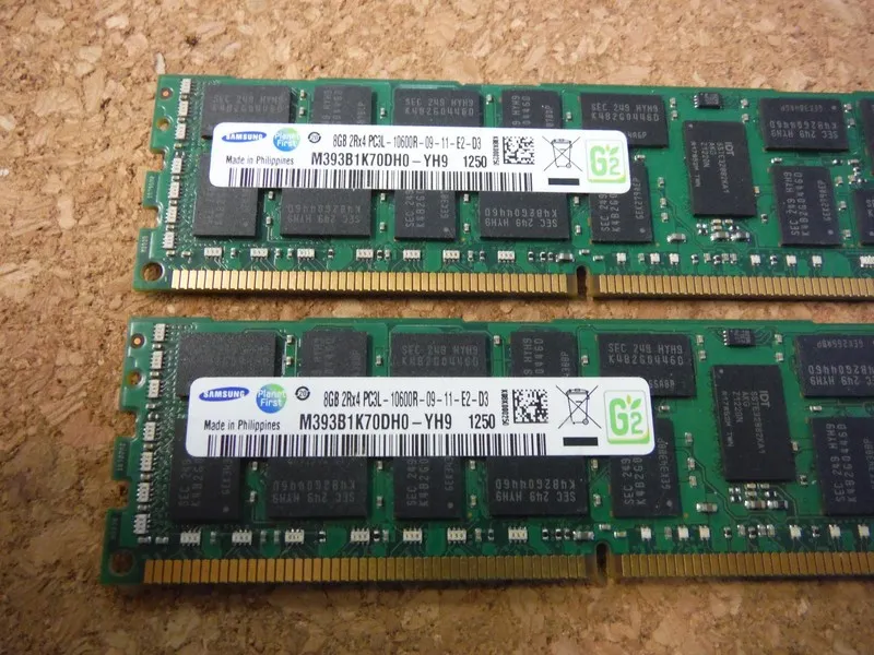 Модуль памяти Set 4 SAMSUNG M393B1K70DH0-YH9 8GB 2RX4 PC3L-10600R DDR3 SERVER RA
