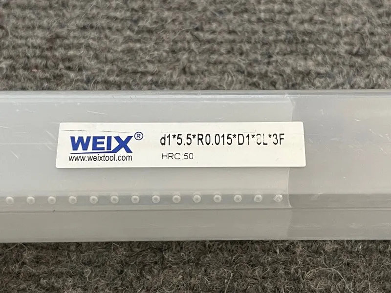 Режущий инструмент 1" Extra Long 5.5" LOC 3 Flute Carbide Endmill 8" OAL R0.015 — фото лота 1