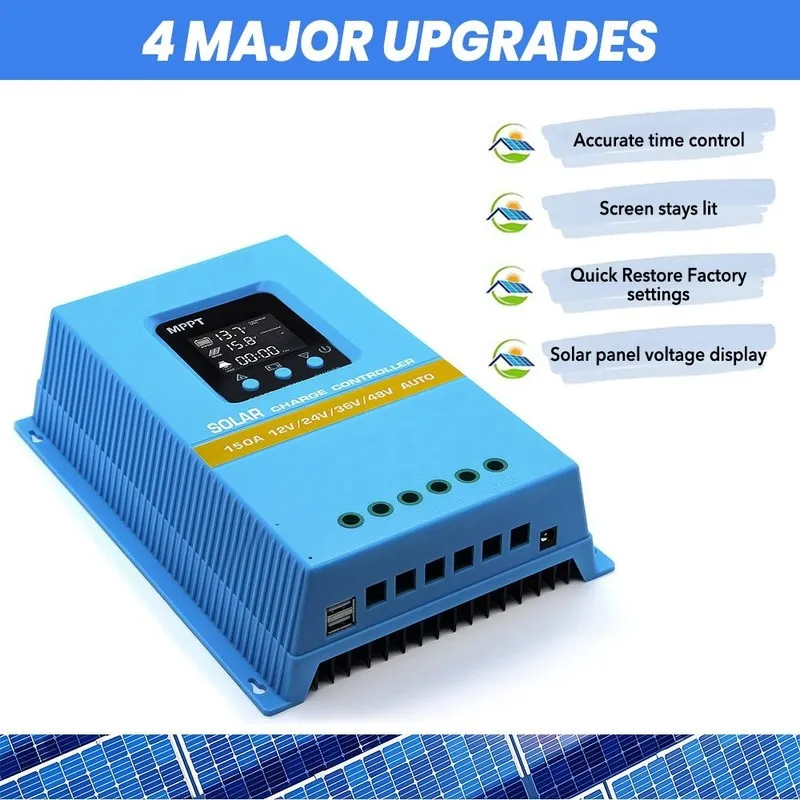 Аккумулятор 2X 4000W 100A MPPT Solar Charge Controller 12V/24V/36V/48V Battery P — фото лота 2