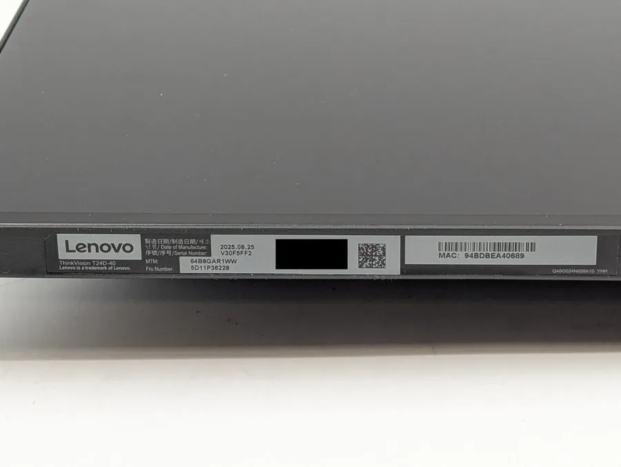 Монитор Lenovo ThinkVision T24D-40 24 Class Full HD LED Monitor 16:9 Eclipse Bla — фото лота 2