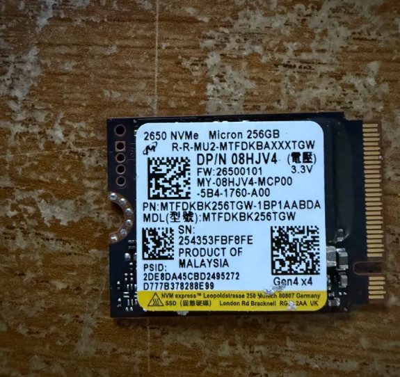 (SSDs) Micron 2450 M.2 PCIe Gen4x4 NVMe 2230 256 GB | + More Models