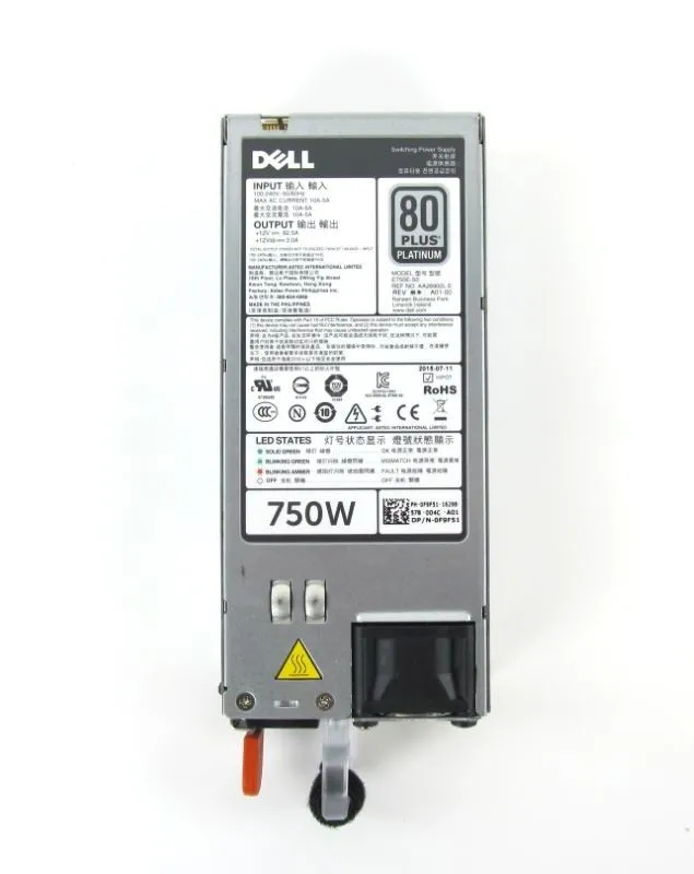 Блок питания Dell PowerEdge R620 R720 R820 T320 Server Power Supply 750W 0F9F51