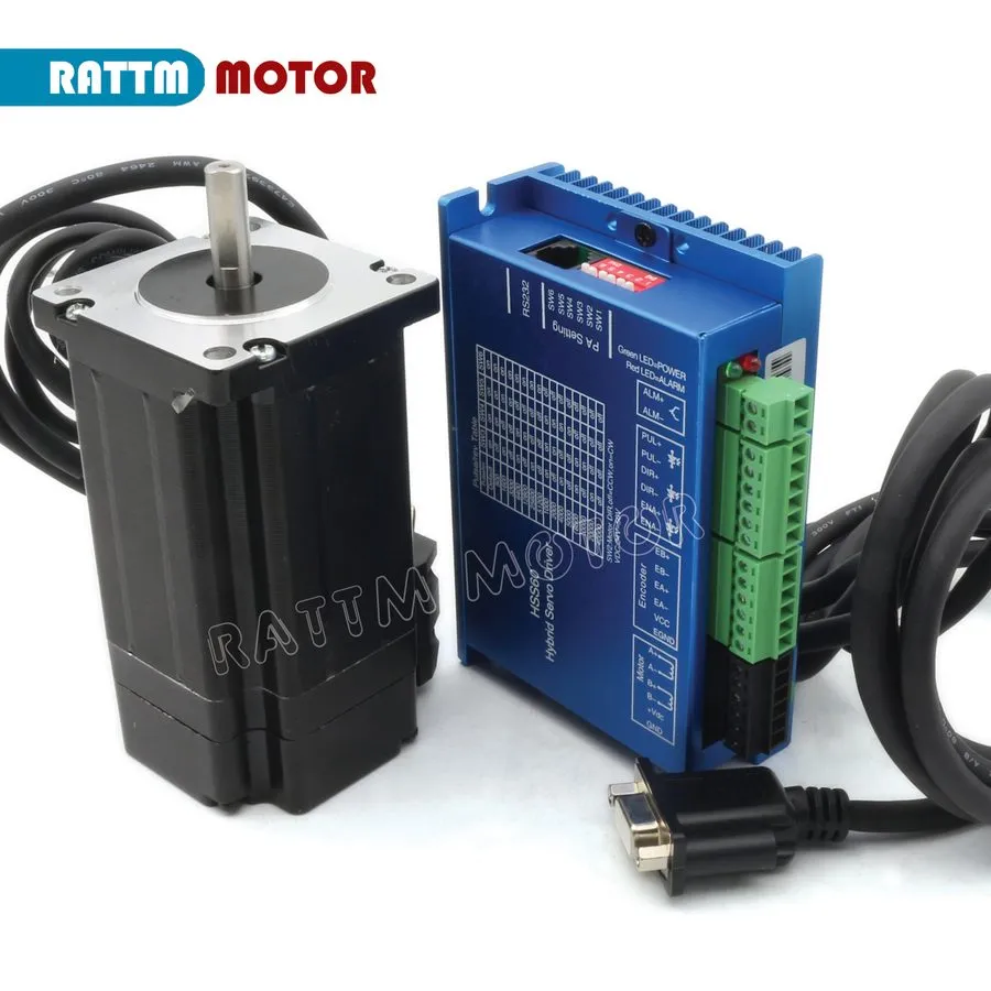 Шаговый двигатель 【US】3N.m Nema24 88mm closed loop Servo Stepper Motor CNC kit 5
