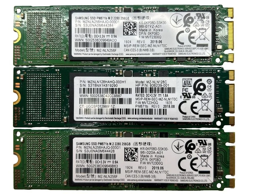 SSD-накопитель 256GB Samsung PM871b M.2 SATA SSD (MZ-NLN256C) 2280 — фото лота 1