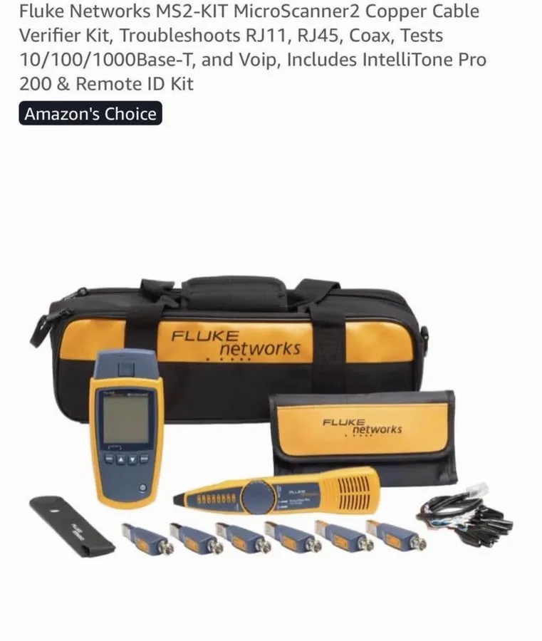 Тестер Fluke Networks MS2-KIT Microscanner 2 & Intellitone Pro 200 Cable Test Ki