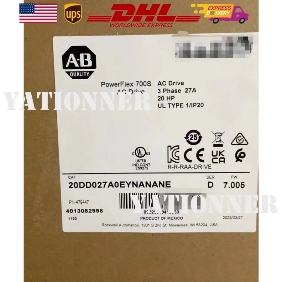 Частотный преобразователь Allen-Bradley 20DD027A0EYNANANE PowerFlex 700S AC Driv
