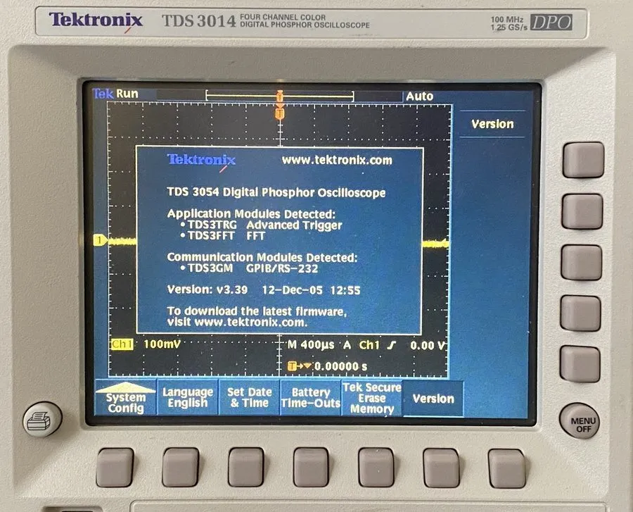 Осциллограф Tektronix TDS3014 100MHz 1.25GS/s 4CH Color Digital Phosphor Oscillo