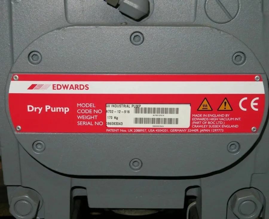 Насос Edwards GV80 Drystar Vacuum Pump Dry Pump A702-12-916 ITF100 Inletdust Fil — фото лота 2