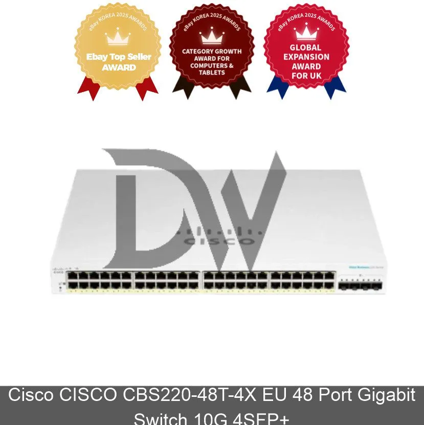 Коммутатор CISCO CBS220-48T-4X EU 48 Port Gigabit Switch 10G 4SFP+ / Express