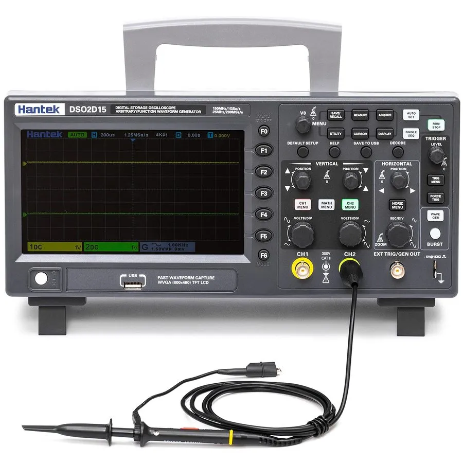 Осциллограф Hantek DSO2D15 Digital Storage Oscilloscope 150MHz 1GSa/s 8M,2 Chann