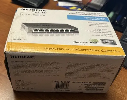 Коммутатор Netgear ProSAFE GS108E v2 Plus 8-Port Gigbit Ethernet Switch