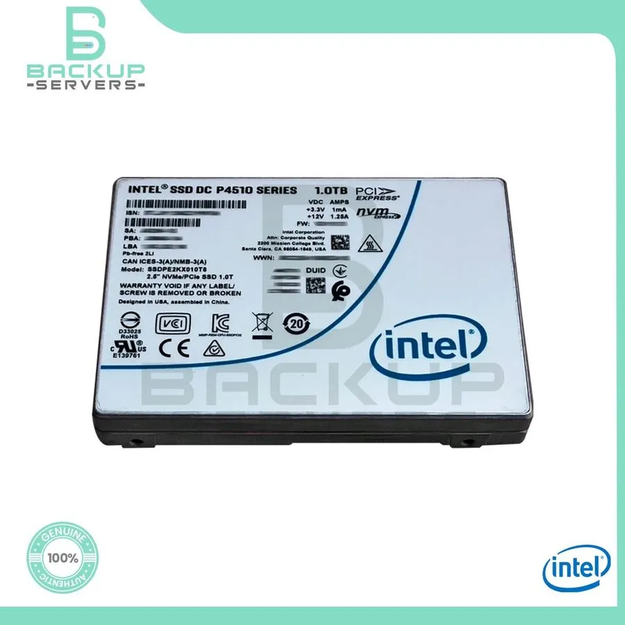 SSD-накопитель SSDPE2KX010T8 Intel DC P4510 1TB NVMe PCIe 3.1x4 3D TLC 2.5" 15mm