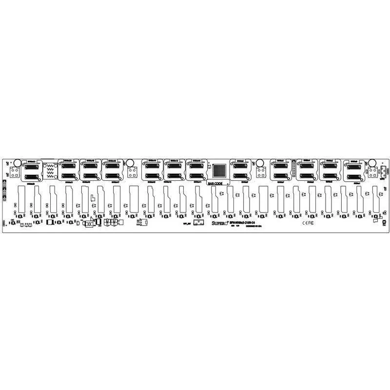 Сервер Supermicro BPN-NVME3-216N-S4 24-port 2U NVMe direct BPN,24x 2.5" NVMe,4Hy — фото лота 1