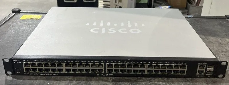 Коммутатор Cisco SG200-50P 50-Port Gigabit PoE Smart Switch 180W PoE Fully