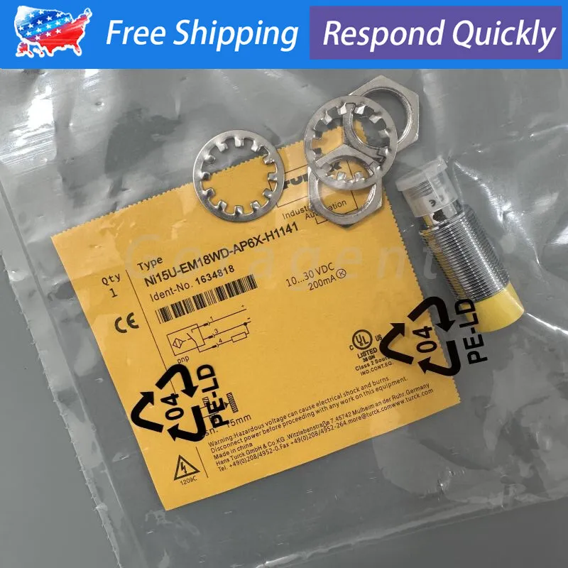 Датчик приближения Turck Proximity Sensor Switch Ni15U-EM18WD-AP6X-H1141 — фото лота 1