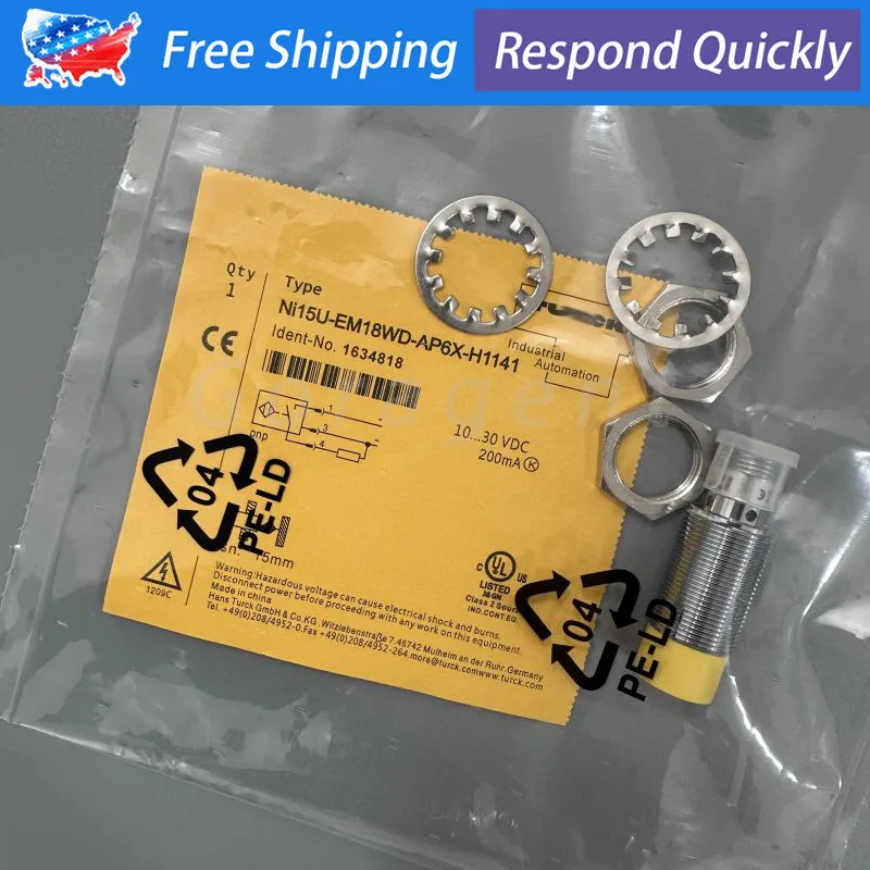 Датчик приближения Turck Proximity Sensor Switch Ni15U-EM18WD-AP6X-H1141 — фото лота 2