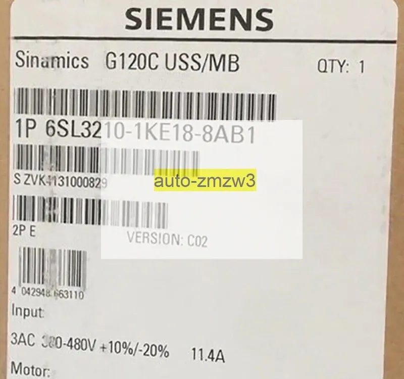 Частотный преобразователь 6SL3 210-1KE18-8AB1 SIEMENS SINAMICS G120C Rated Power