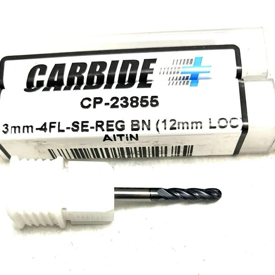Режущий инструмент 3mm 4 Flute Ball Nose Carbide End Mill AlTiN .118" Carbide Pl