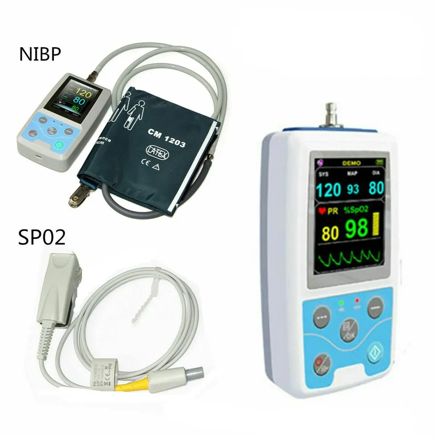 Датчик SpO2 multi-functional patient monitor,NIBP+SPO2+PR,usb pc software