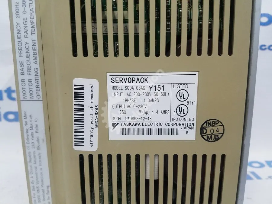 Сервопривод Yaskawa Servopack SGDA-08AS Servo Drive 750W 230VAC