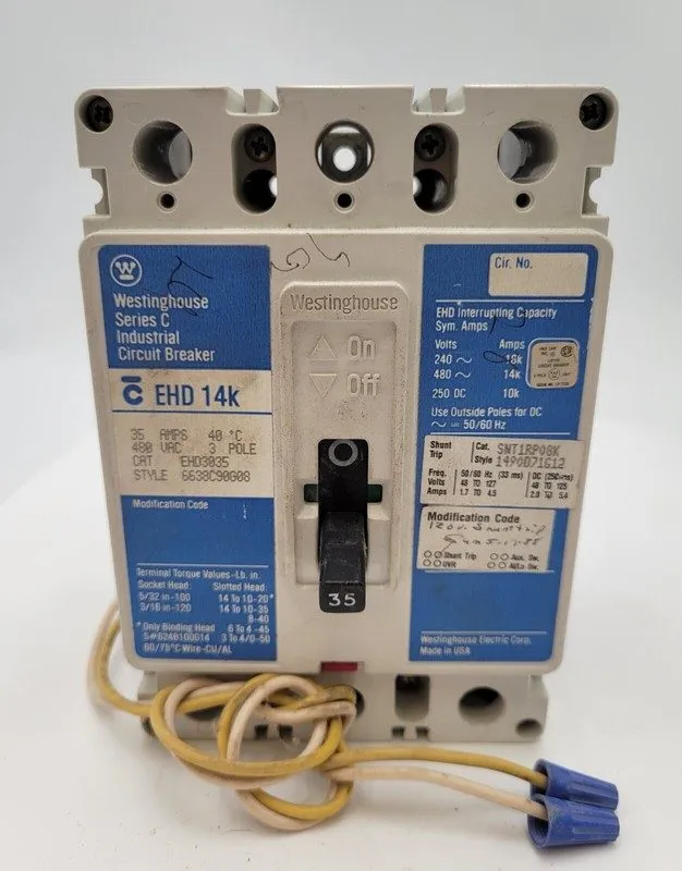 Автоматический выключатель Cutler-Hammer Circuit Breaker EHD3035 35A 480V 3P 14K