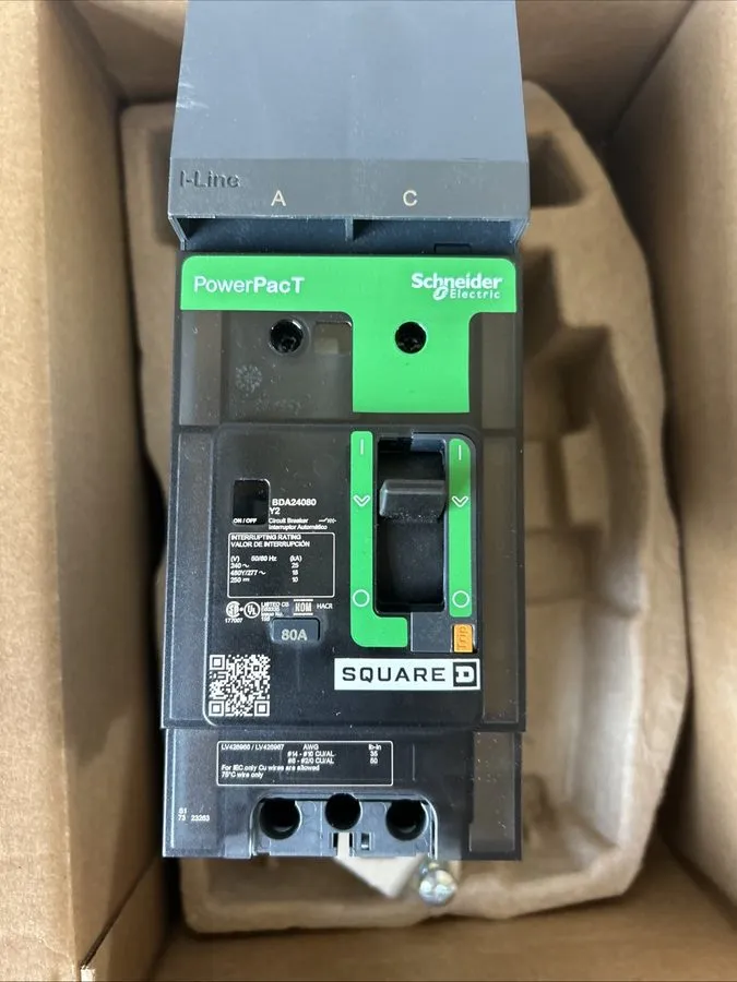 Автоматический выключатель Square D Schneider Electric BDA24080Y2 Circuit Breake — фото лота 2