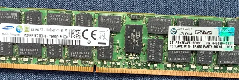 Модуль памяти Samsung M393B1K70DH0-YH9Q9 Samsung 8GB PC3-10600 DDR3-1333MHz ECC — фото лота 1