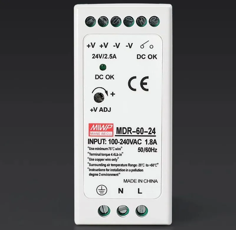 Блок питания MDR-60 24V 60W Din Rail Power Supply AC-DC Driver Voltage Regulator